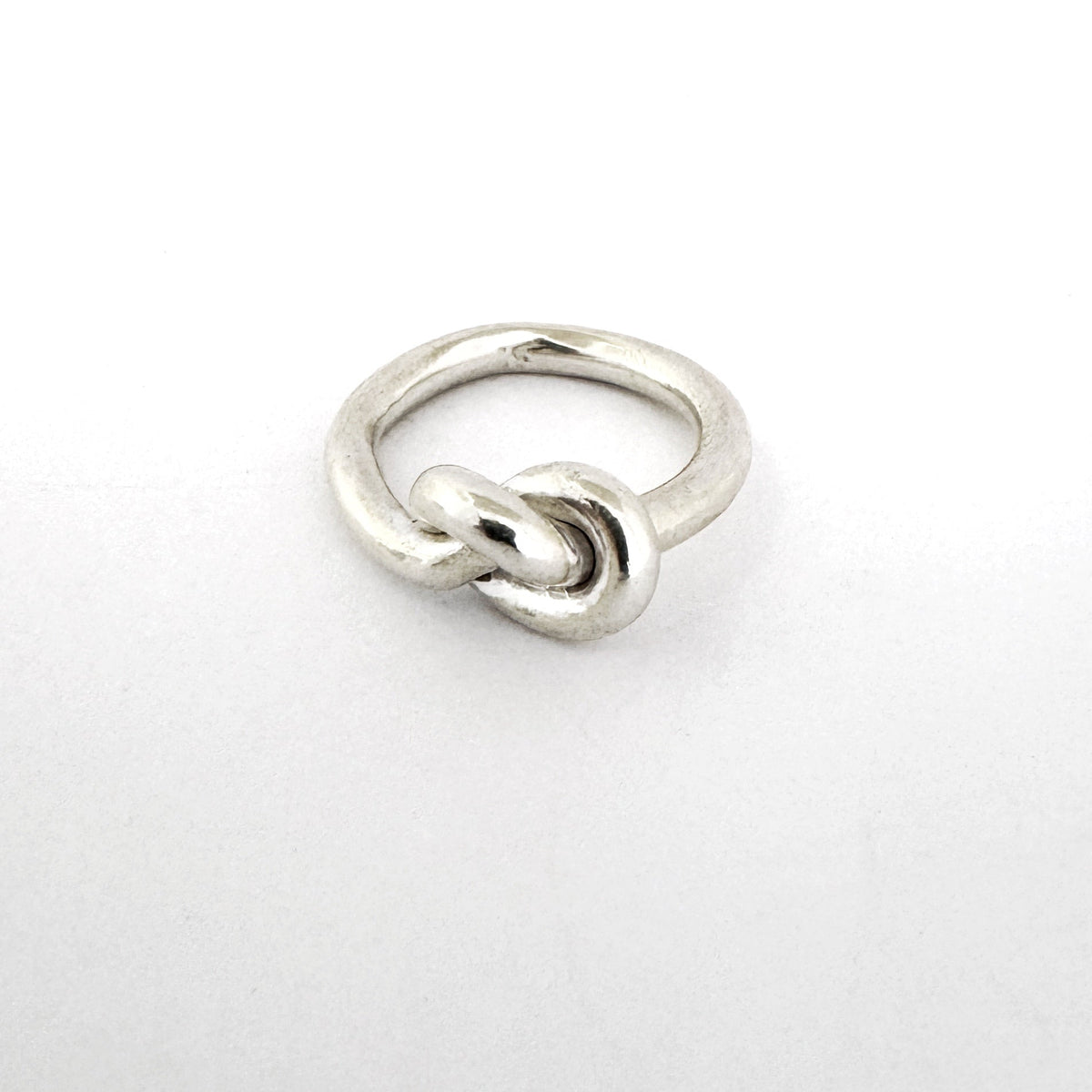 Love Knot ring is sterling silver - 3mm wire knot ring