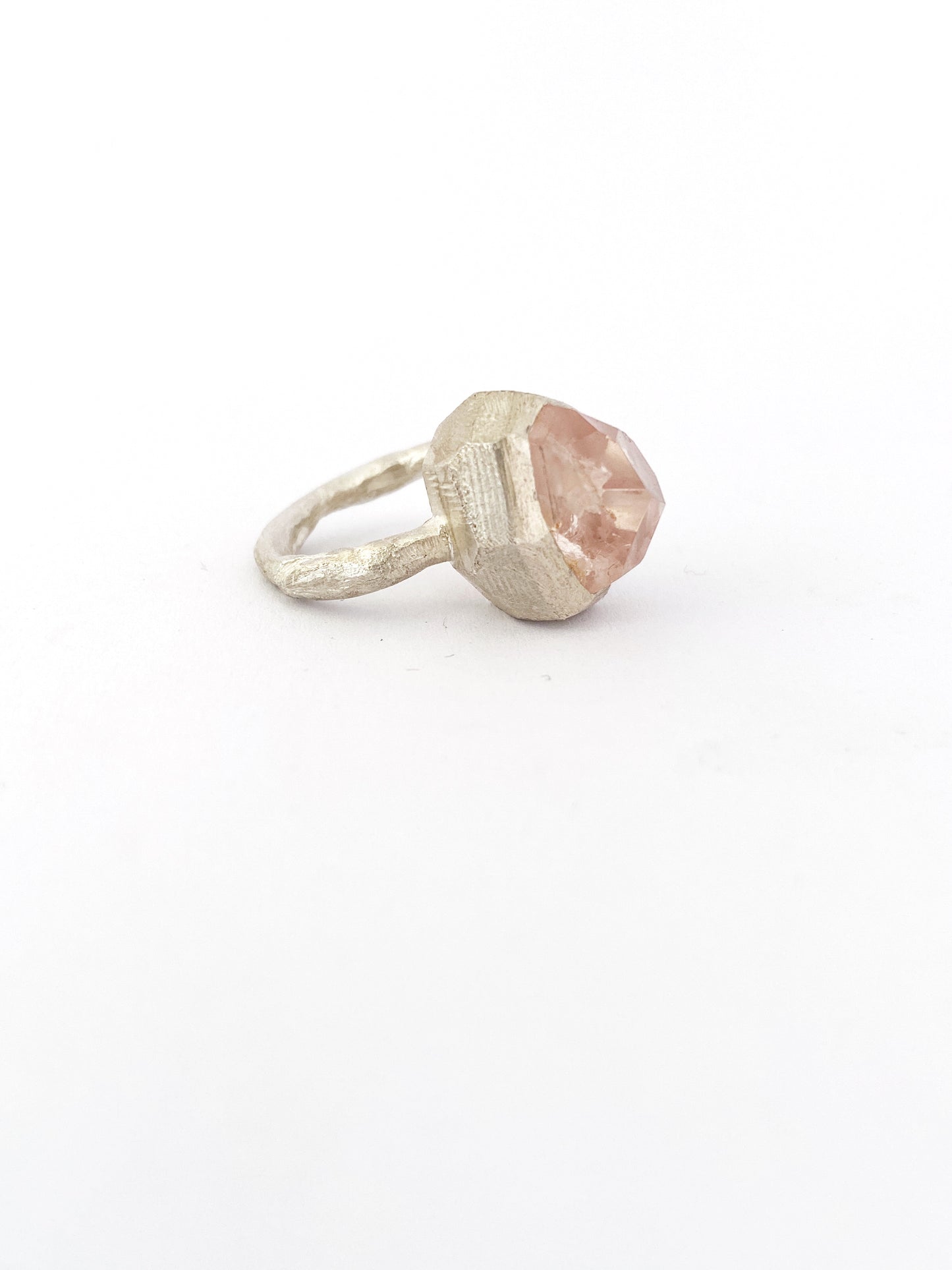 Morganite Rockstar ring in silver
