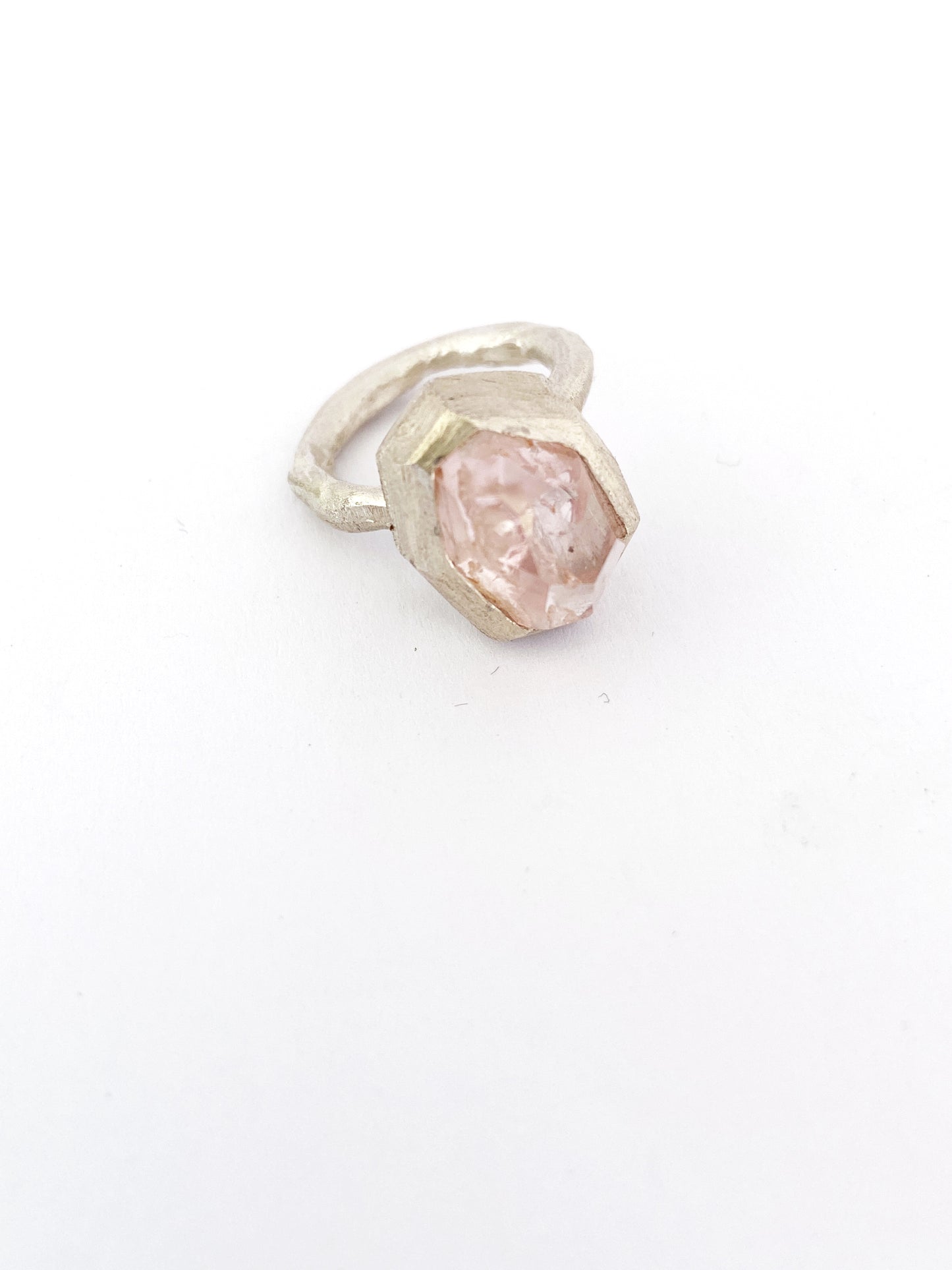 Morganite Rockstar ring in silver