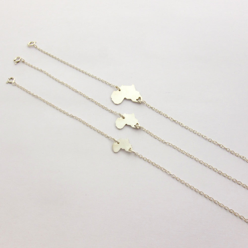 Solid Africa with heart cutout