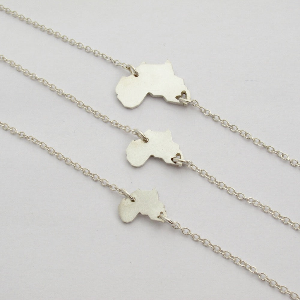 Solid Africa with heart cutout