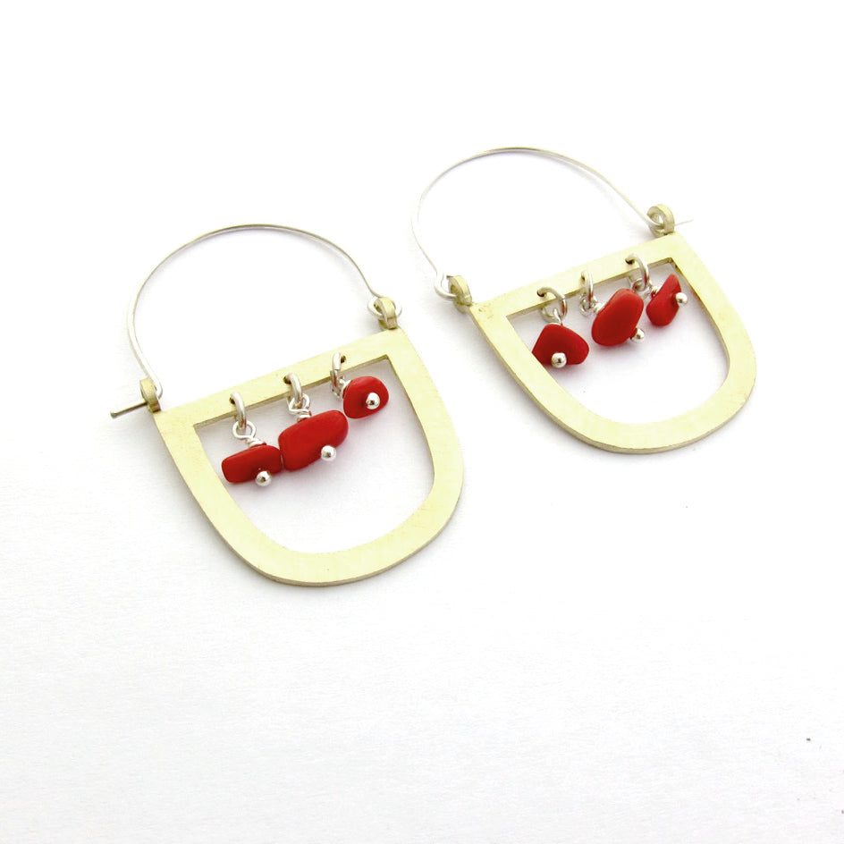 Three Stone Maasai Earring