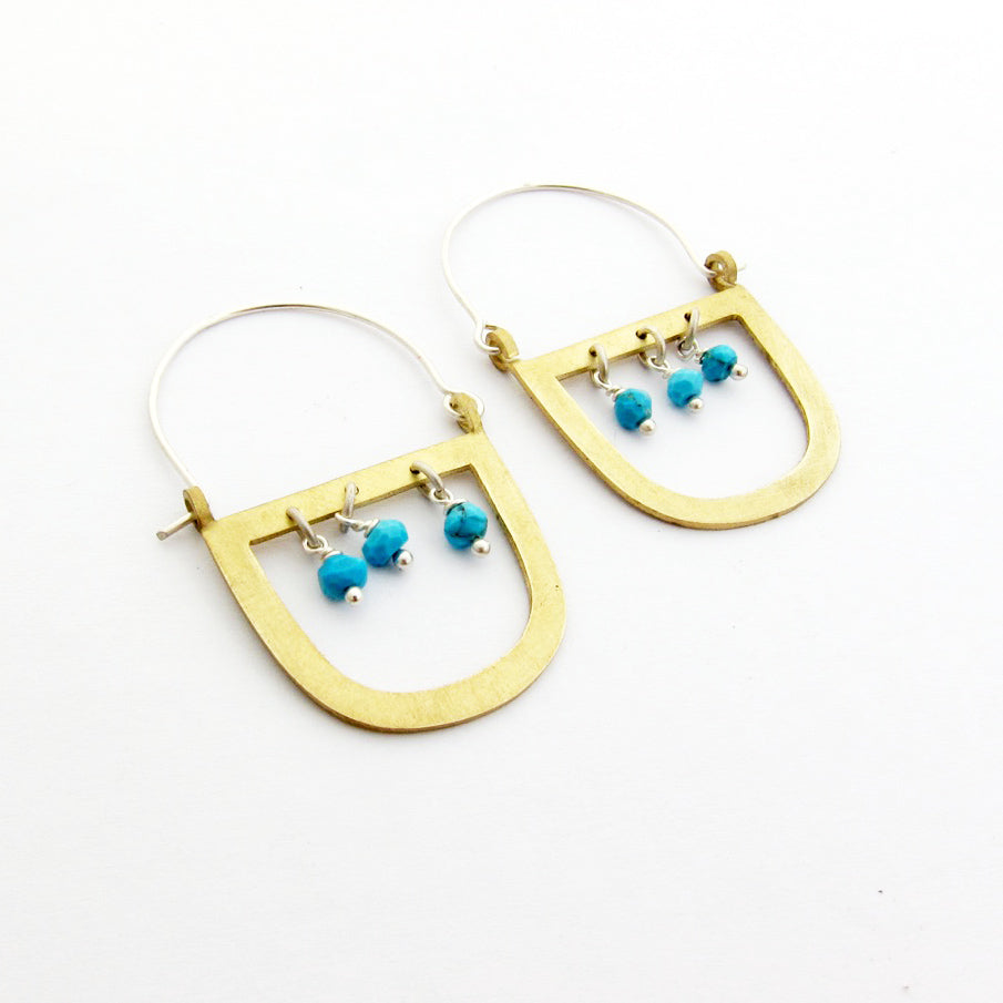 Three Stone Maasai Earring