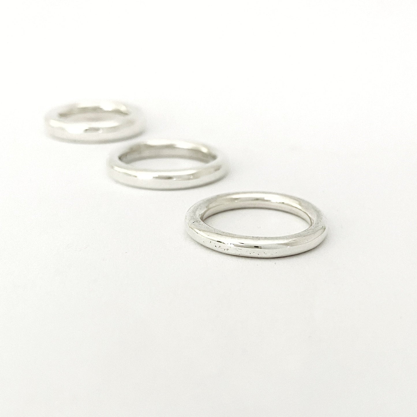 Simple silver stacking rings by designer Savage Jewellery in South Africa