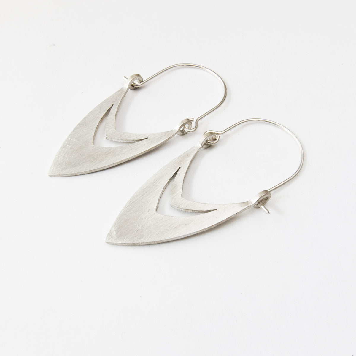 Silver Arabic style drop earrings by Savage Jewellery, South African design