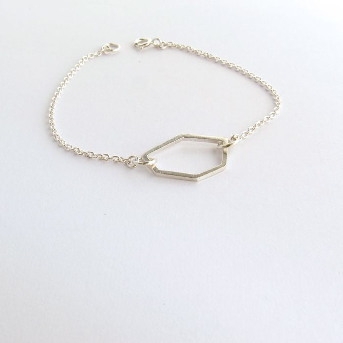 Silver Hexagonal Bracelet