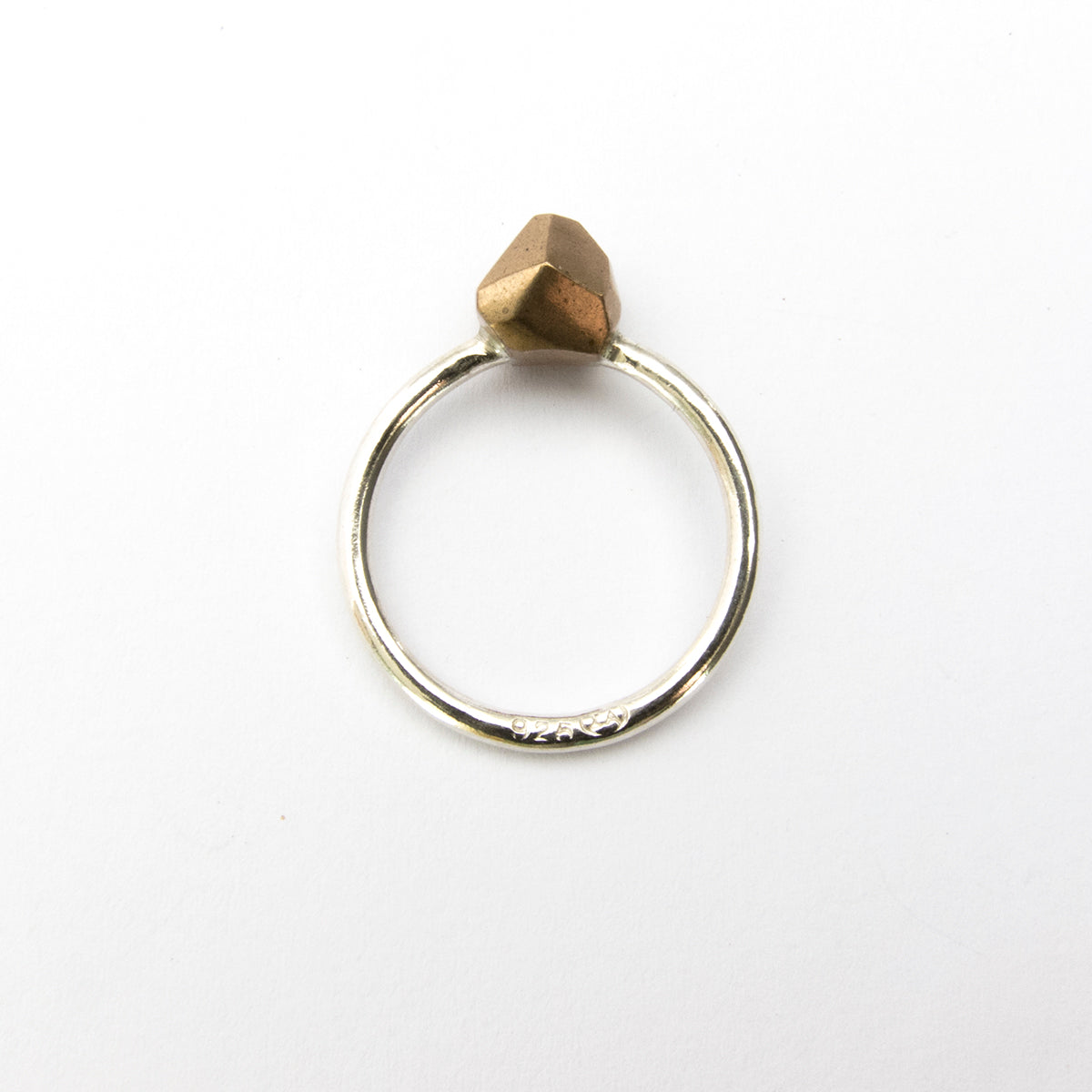Nugget ring in silver or bronze - small