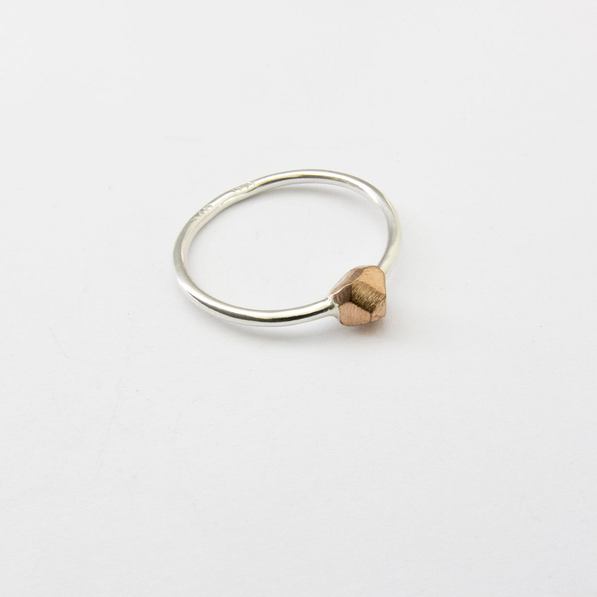 Nugget ring in either silver or bronze - tiny