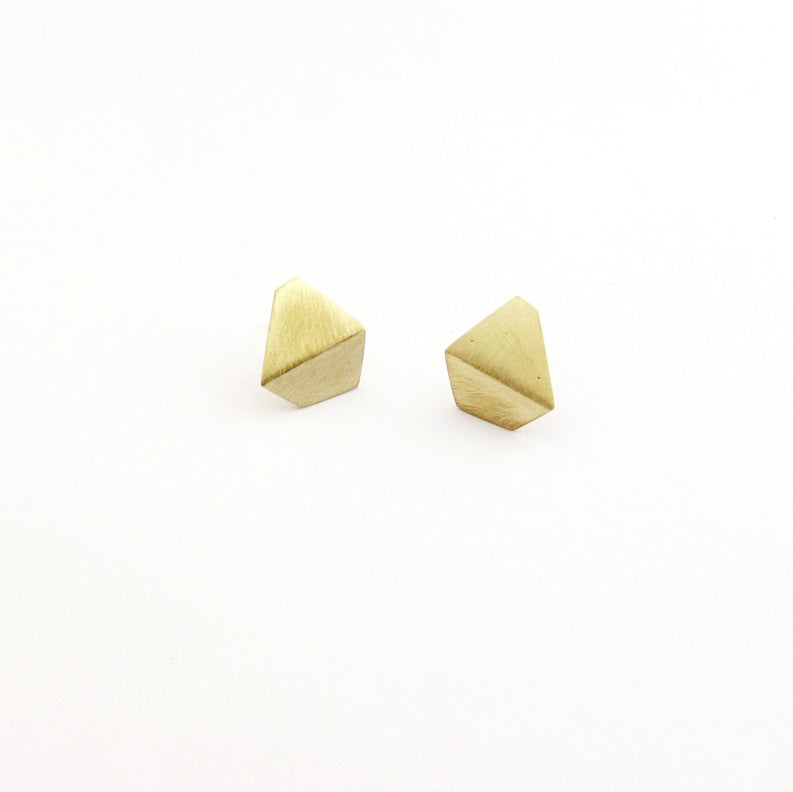 Folded geometric shape drop stud