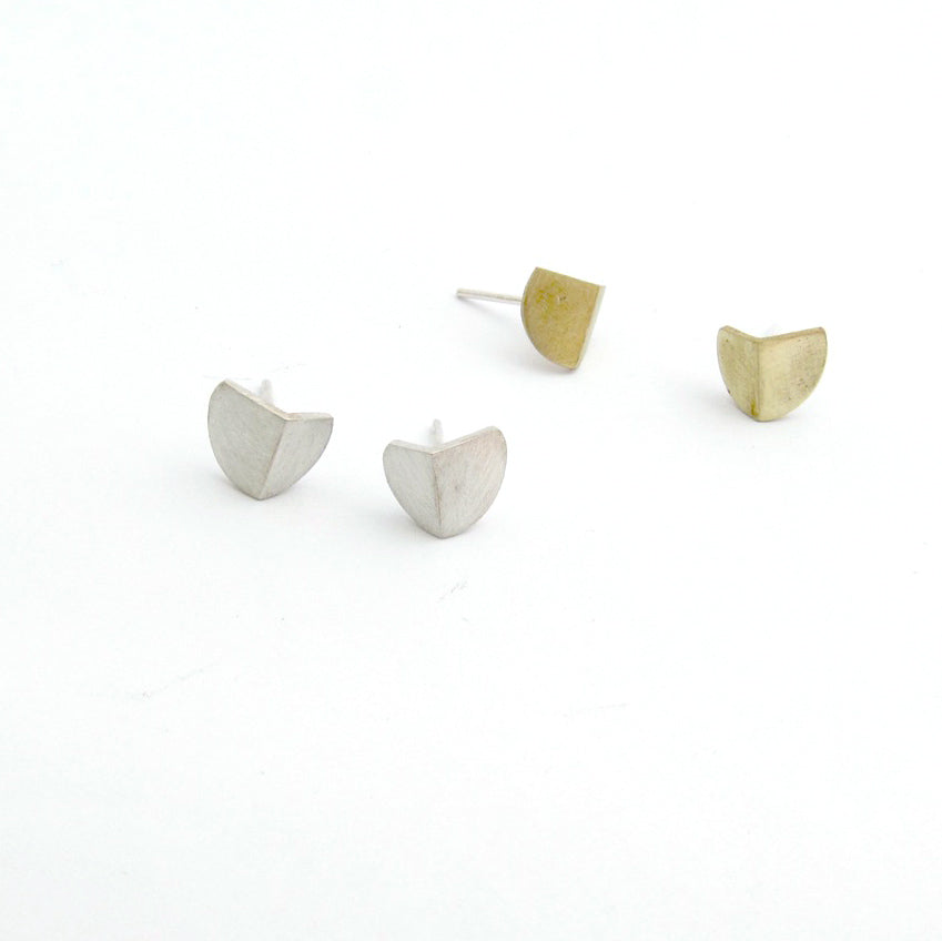 Folded Semi Circle stud