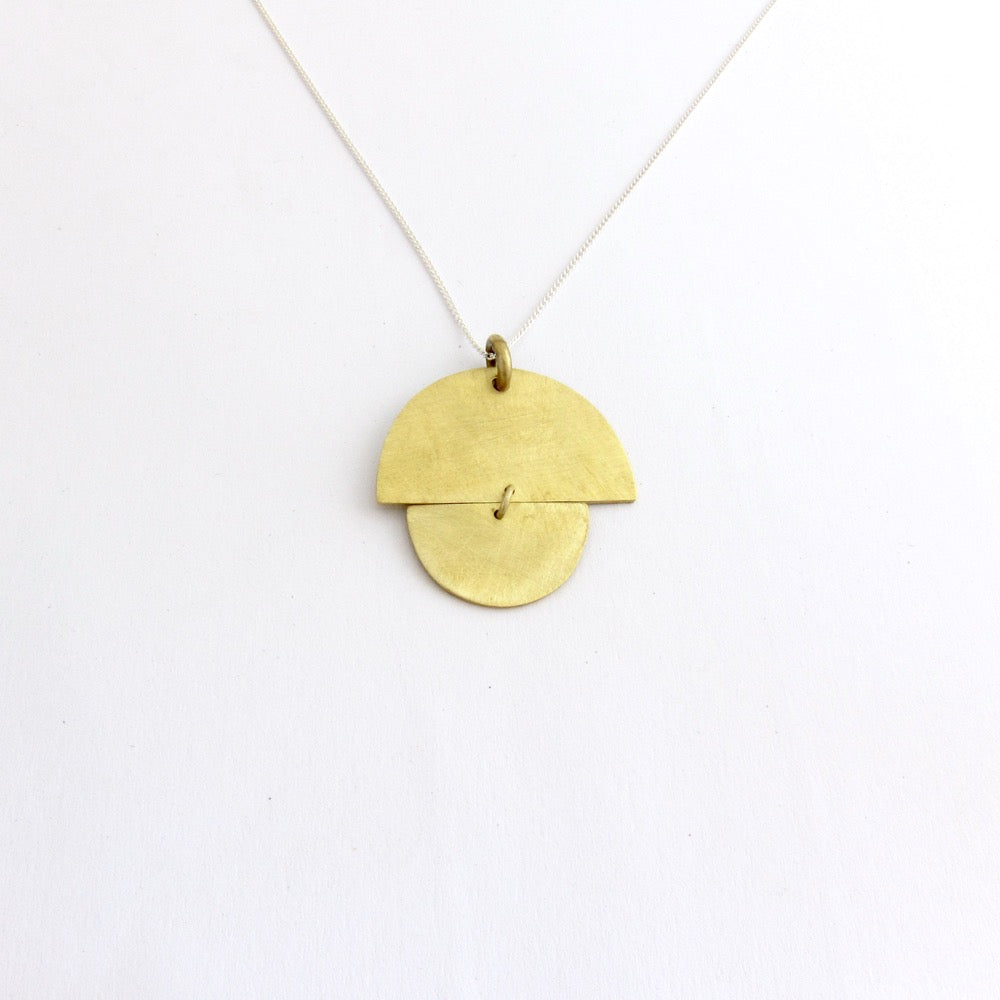 Sunrise pendant on chain - large