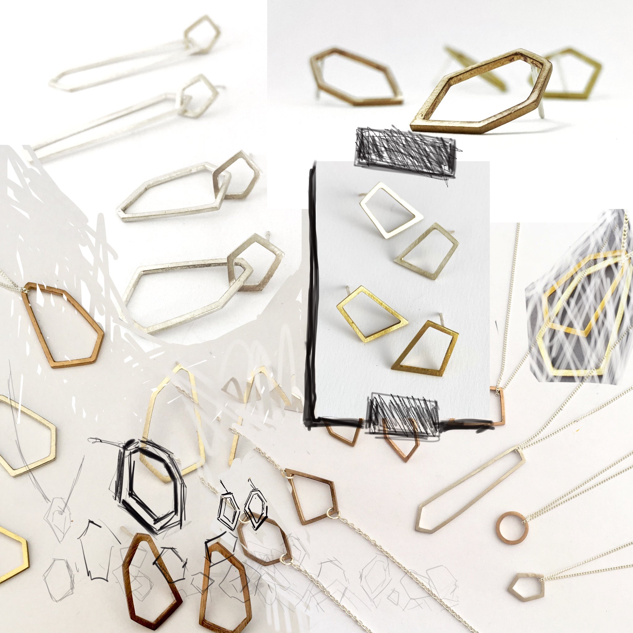 Geometric minimalist jewellery – Savage Jewellery
