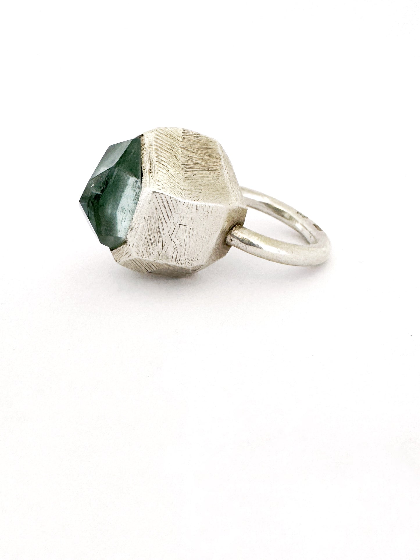 Aquamarine Rockstar ring in silver