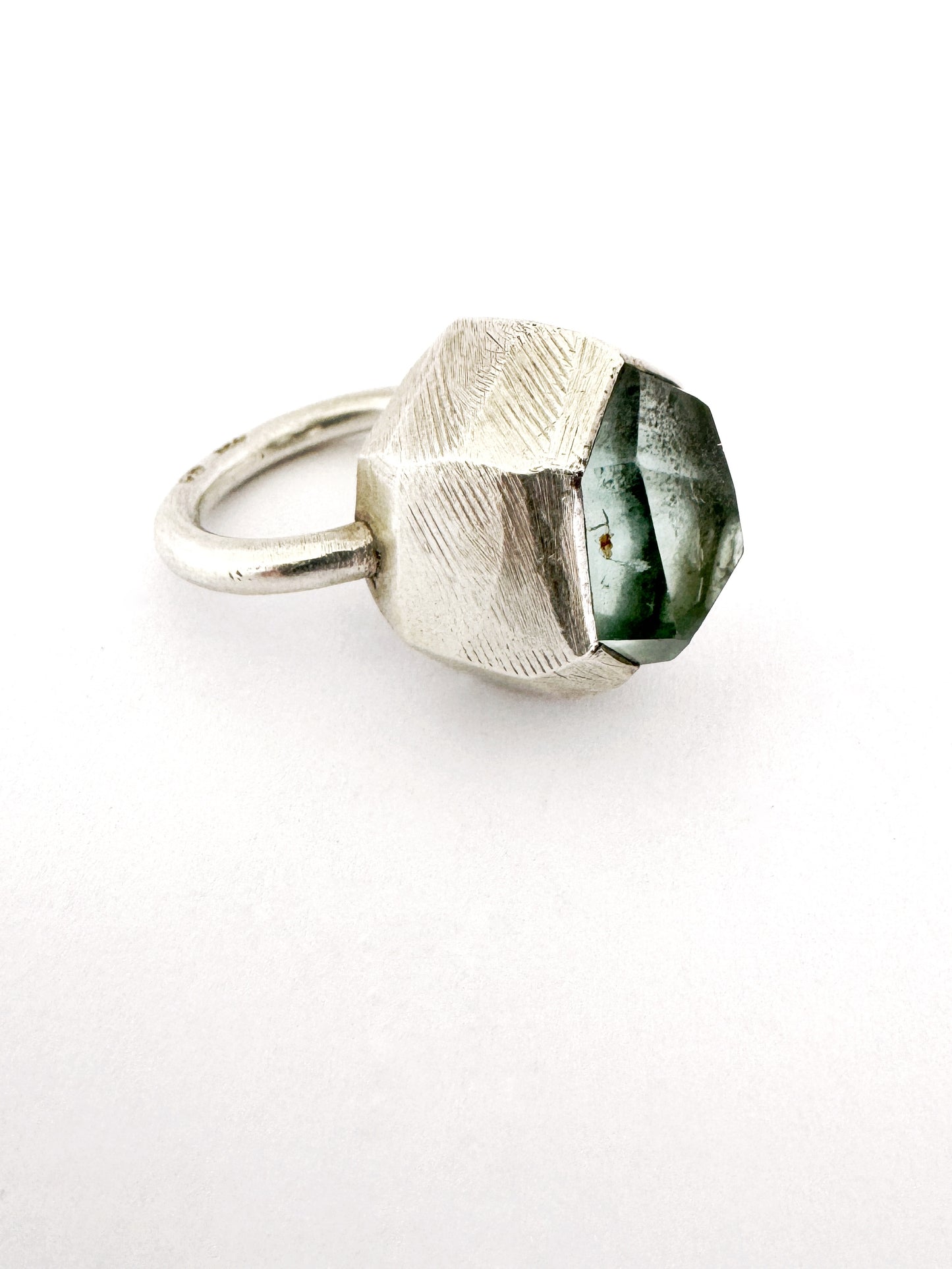 Aquamarine Rockstar ring in silver