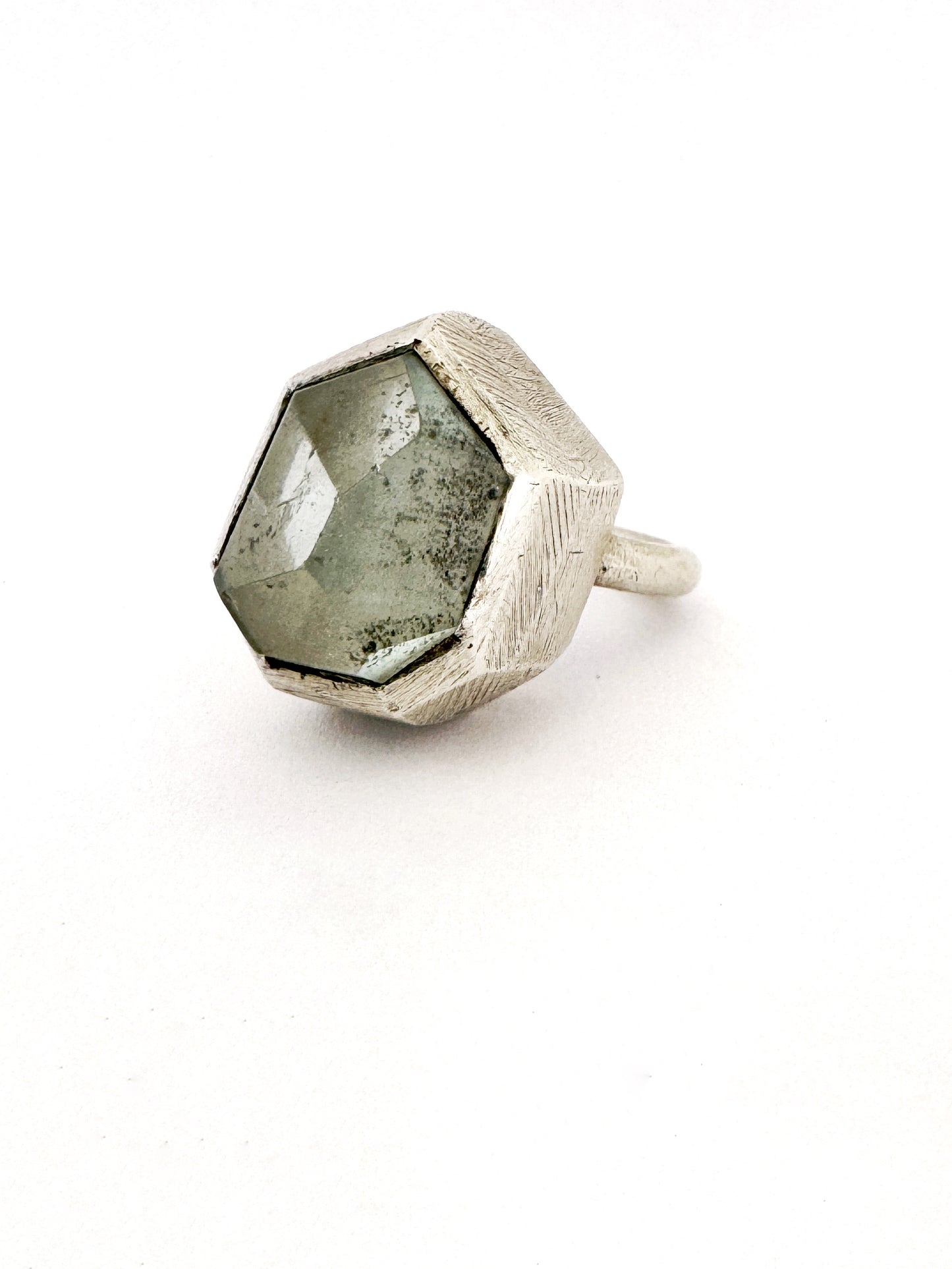 Aquamarine Rockstar ring in silver