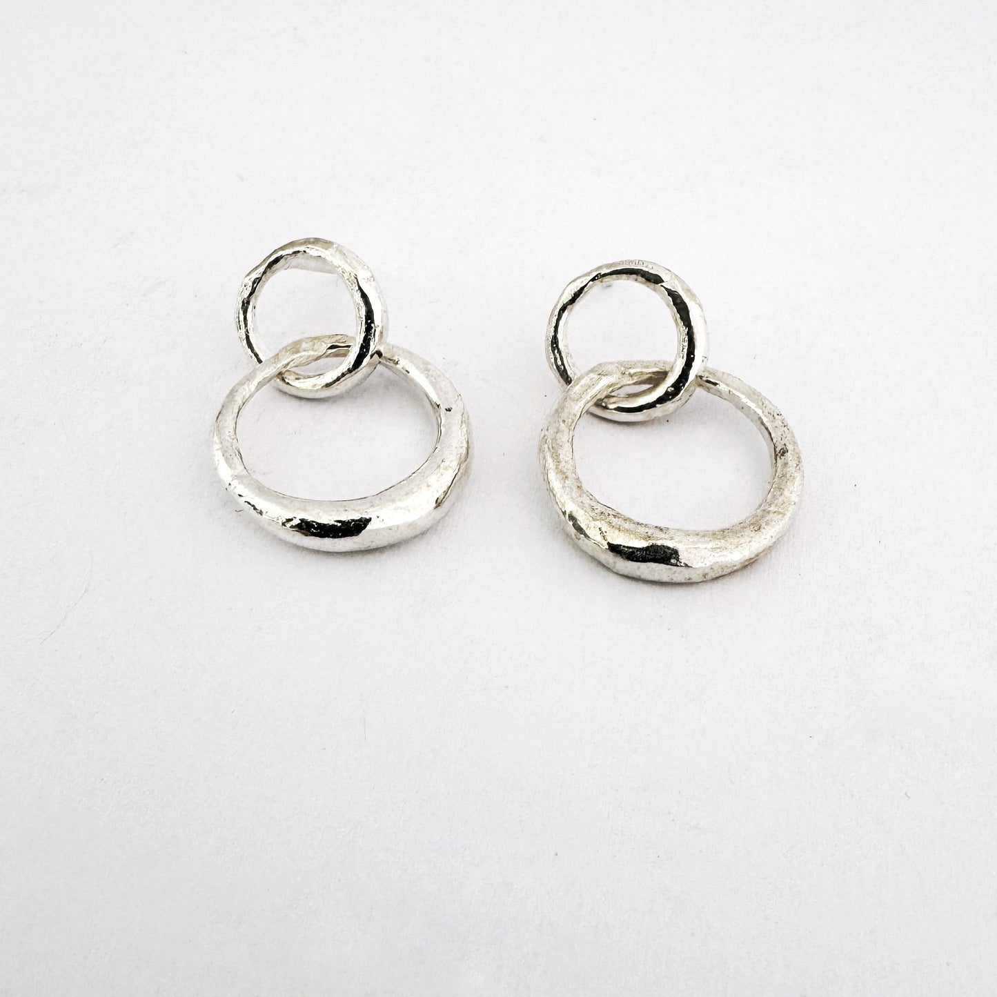 Sterling silver interlinked organic earrings that will elevate your style