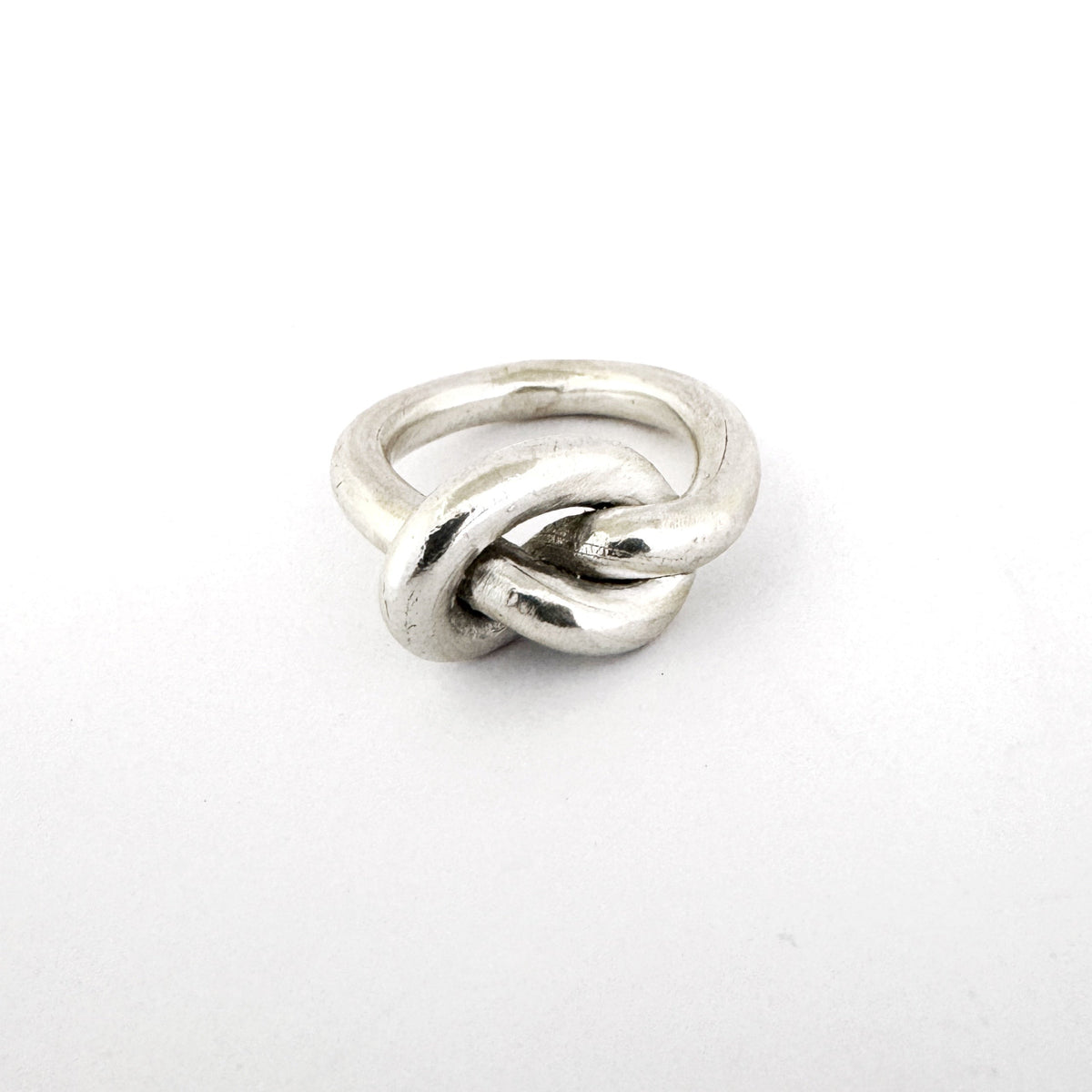 Love Knot ring is sterling silver - 4mm wire knot ring