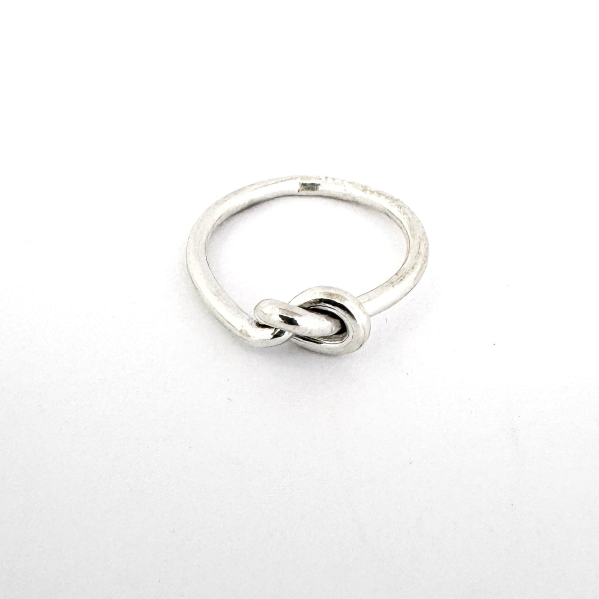 Love Knot ring is sterling silver - 2mm wire knot ring