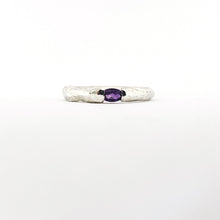unique textured organic ring with oval amethyst by Savage Jewellery - Raw Jewelry
