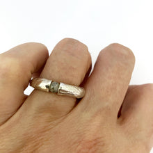 Contemporary salt and pepper ring by designer Savage Jewellery