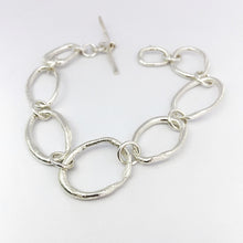 Organic fob style one of a kind bracelet in silver by Savage Jewellery