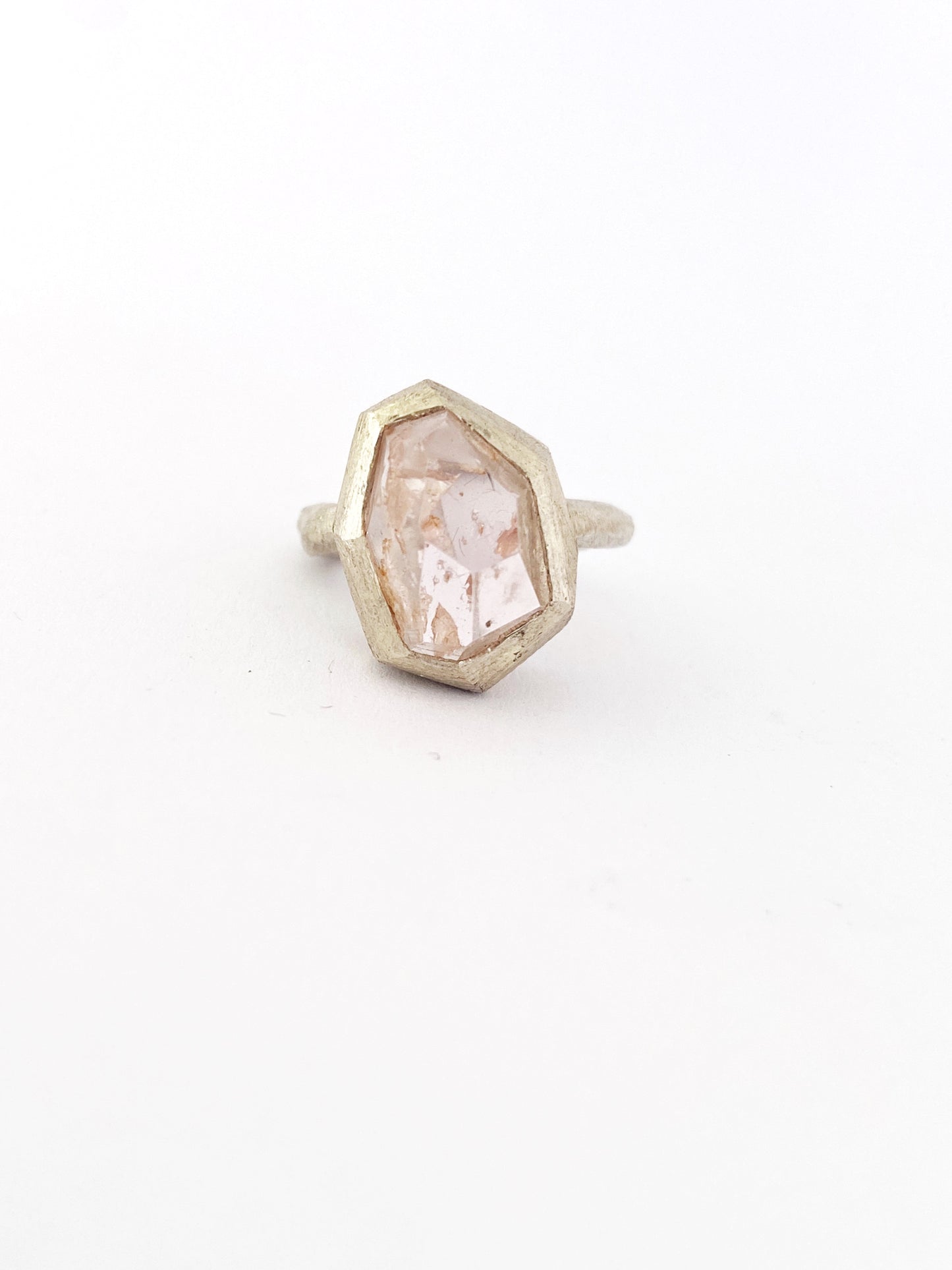 Morganite Rockstar ring in silver