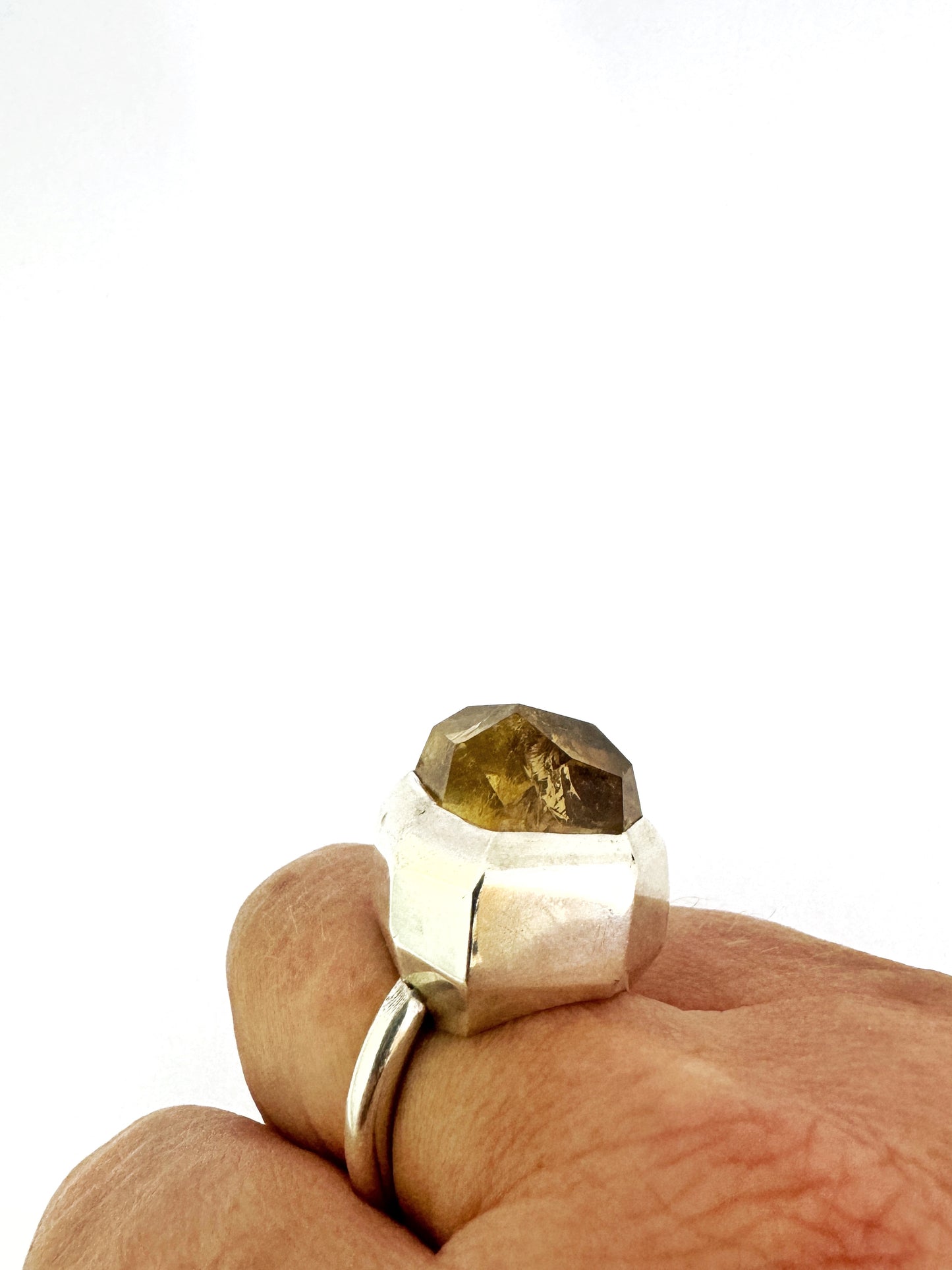 Citrine Rockstar ring in silver