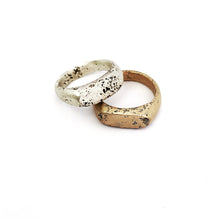 Organically textured signet ring by designer Savage Jewellery