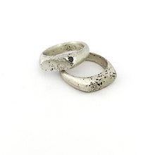 textured silver signet ring - stacked rings by Savage Jewellery