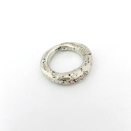Contemporary one of a kind sand cast ring by Savage Jewellery