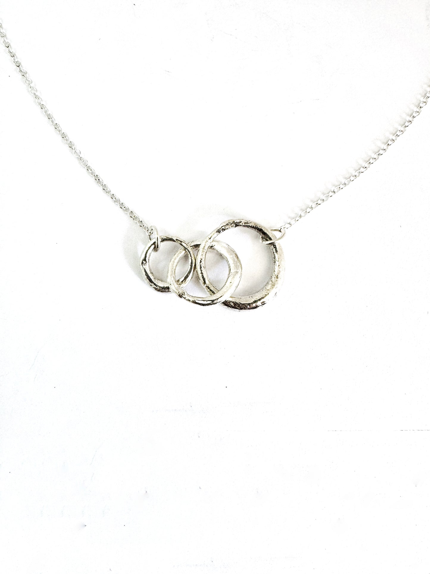 Triple Interlinked organic necklace
