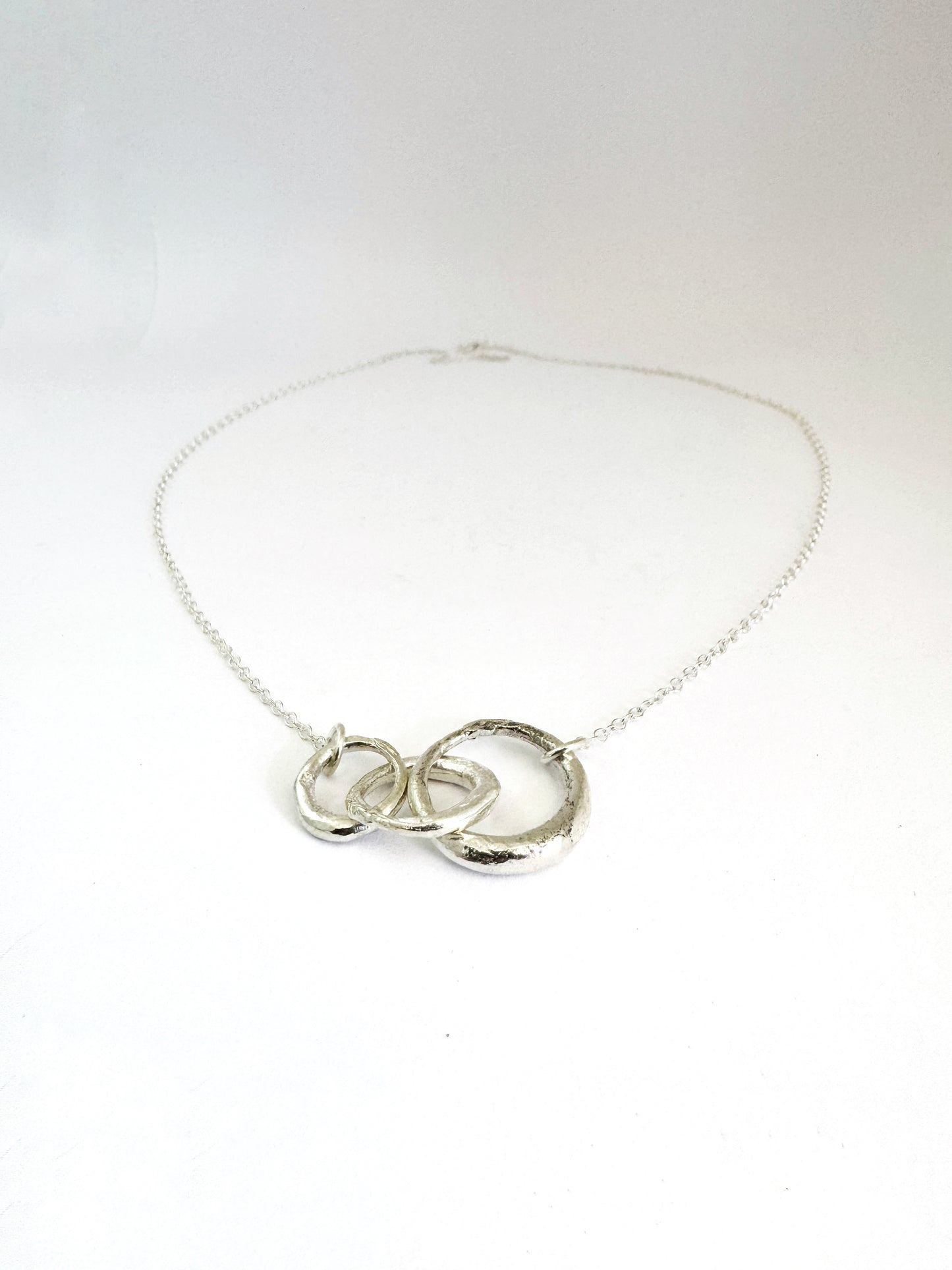 Triple Interlinked organic necklace