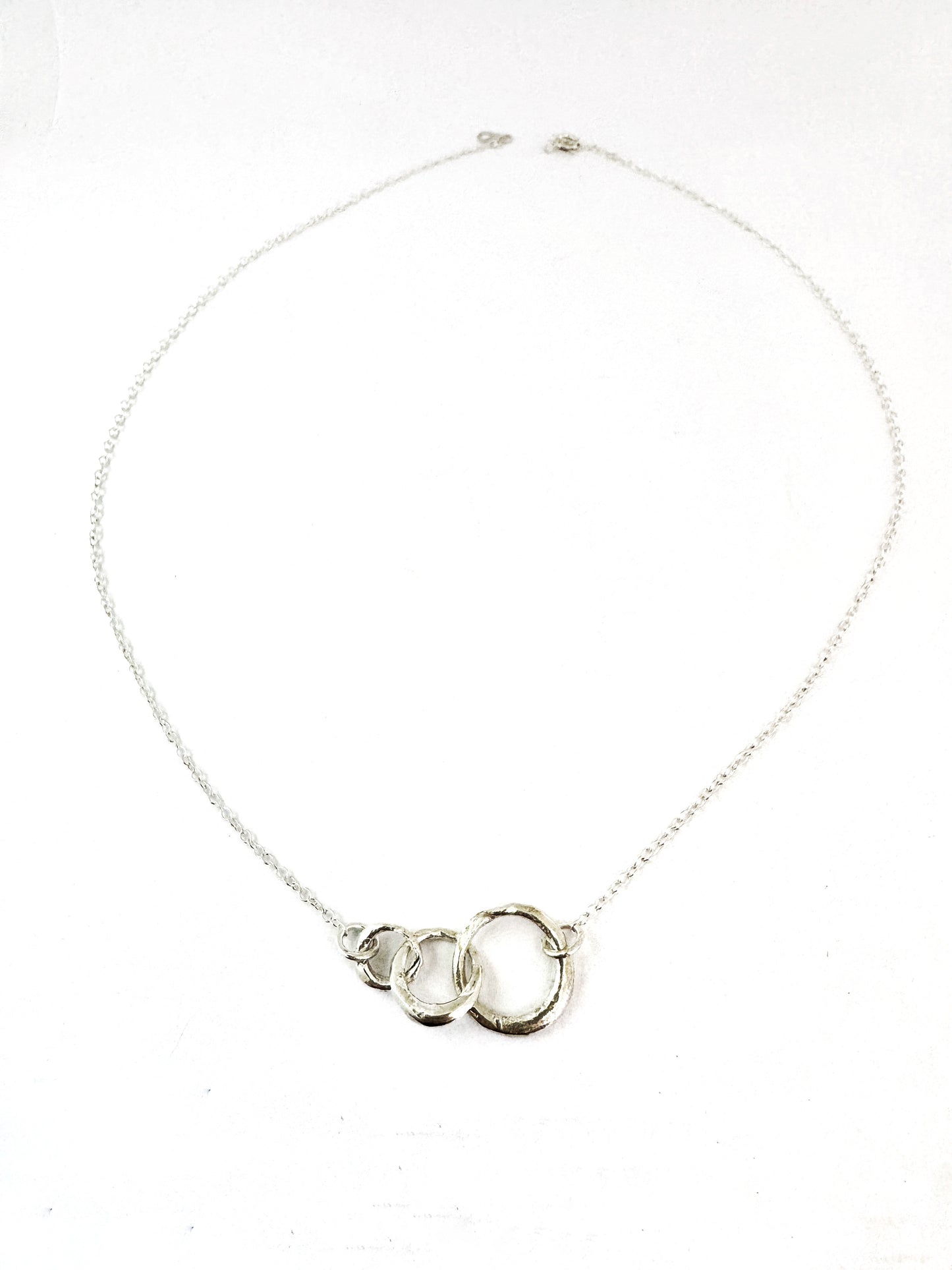 Triple Interlinked organic necklace