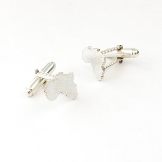 Modern Africa cuff links by designer jeweller Savage Jewellery