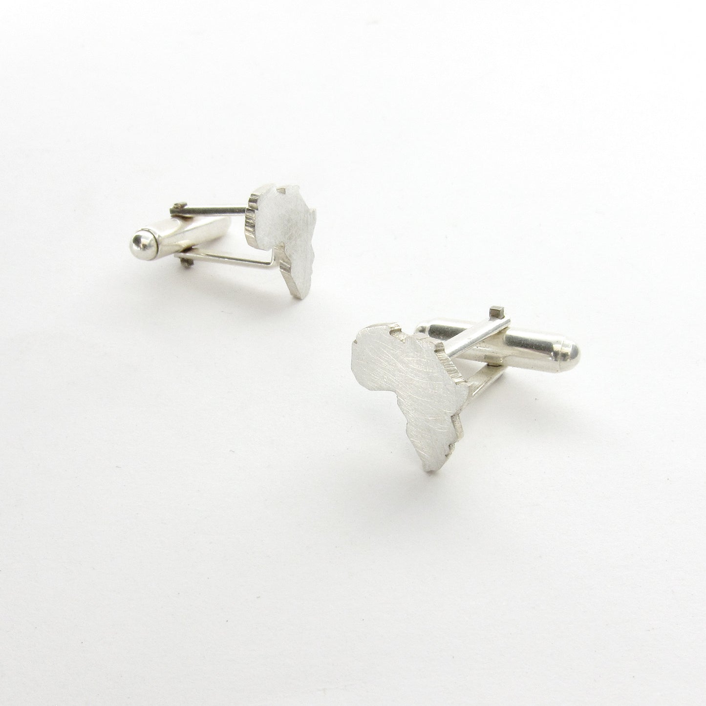 Africa continent sterling silver cuff links for men - wedding