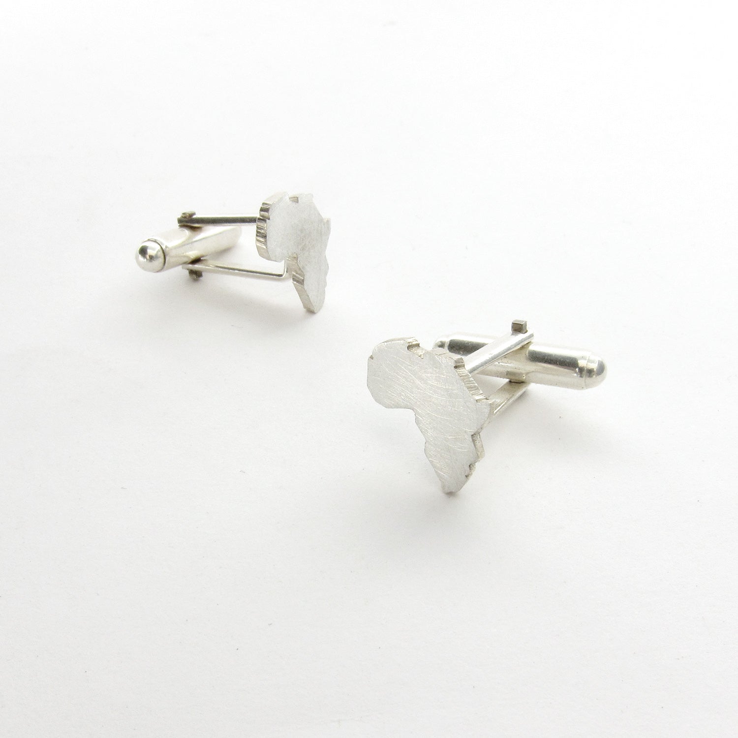 Africa continent sterling silver cuff links for men - wedding