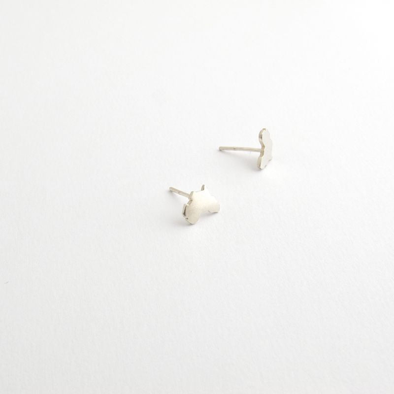 Sterling silver handmade Africa Studs