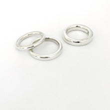 Simple solid silver rings by Savage Jewllery, worldwide shipping