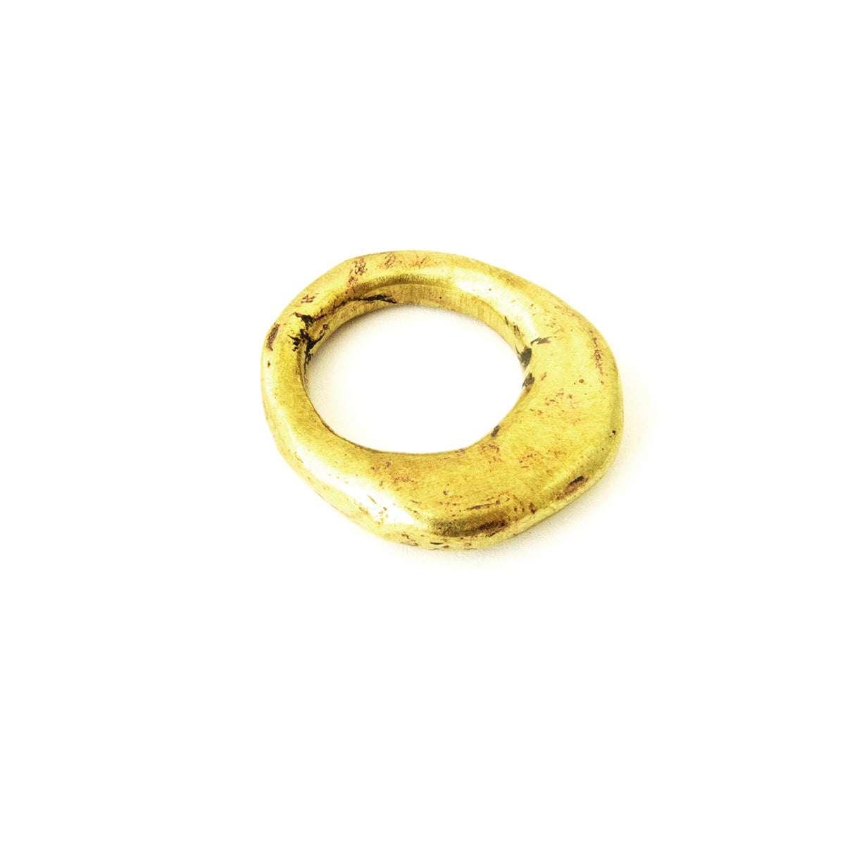 Organic artefact ring - silver, brass or bronze