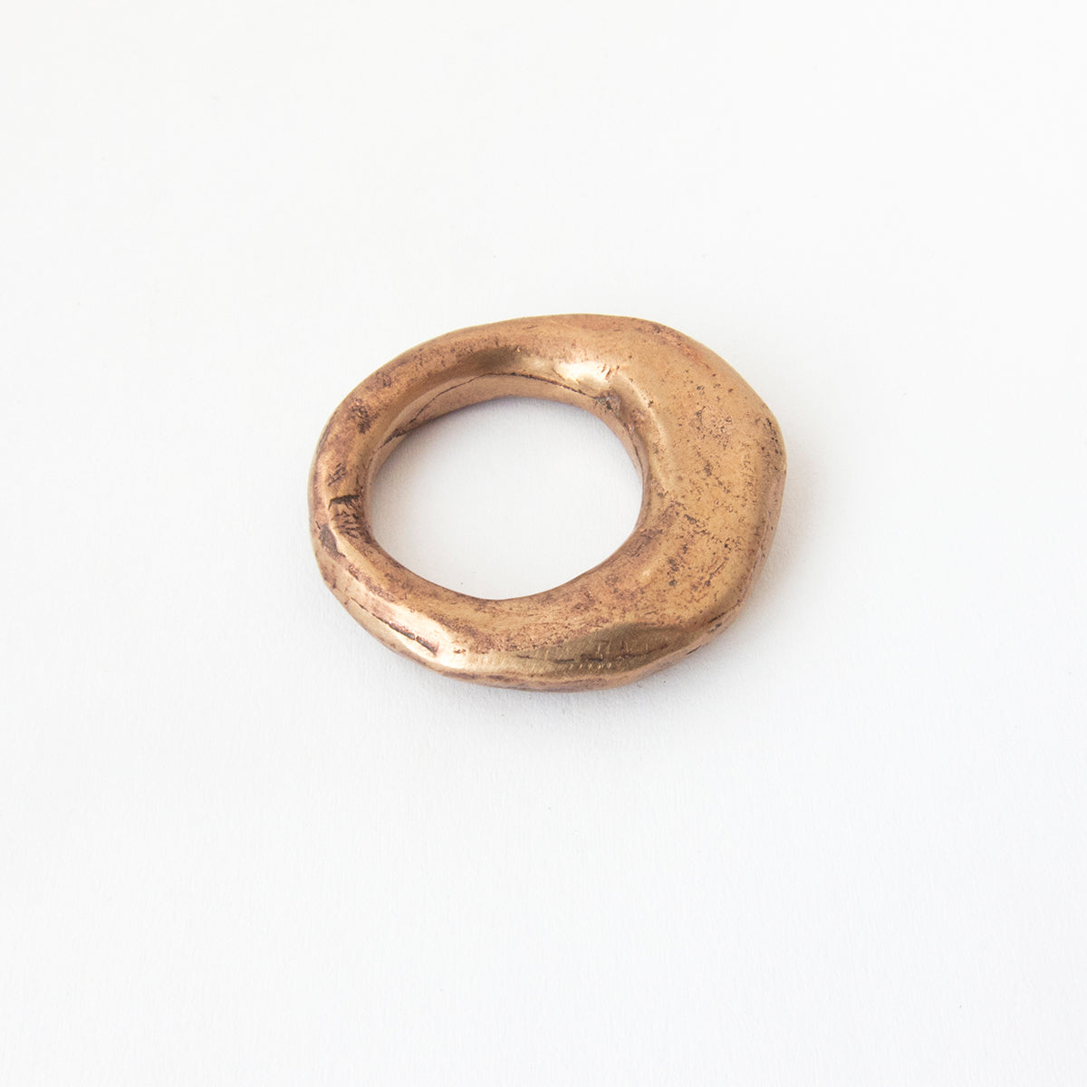 Organic artefact ring - silver, brass or bronze