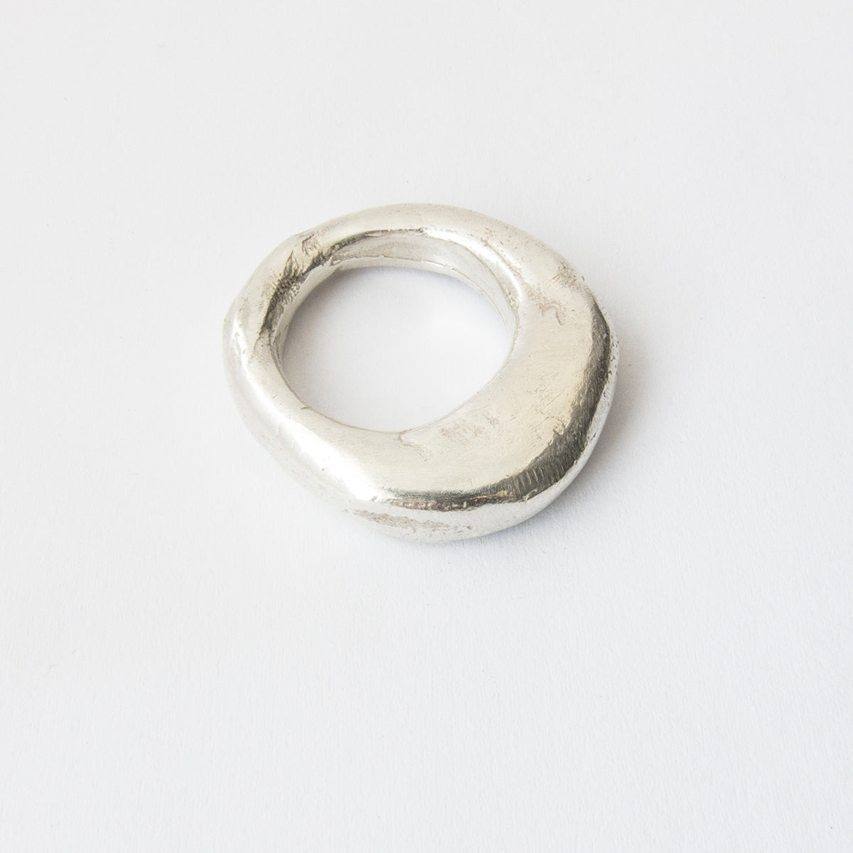 Organic artefact ring - silver, brass or bronze