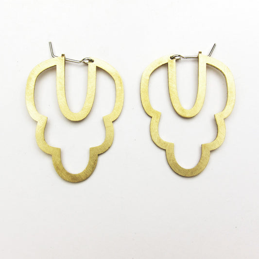 Brass cloud earring buy online, Designed in South Africa, available in Durban, Cape Town and Johannesburg