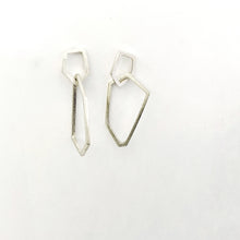 Geometric interlinked shape earring in sterling silver by Nicky Savage