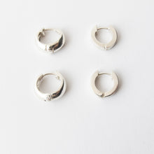 huggies round and flat in sterling silver