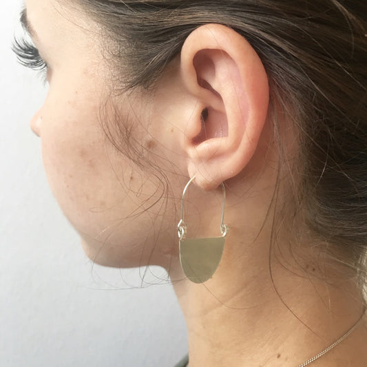 Half moon drop earring