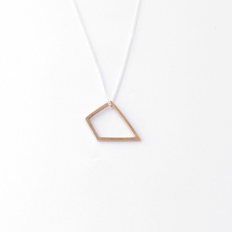 Medium Quadrilateral Pendant in Bronze