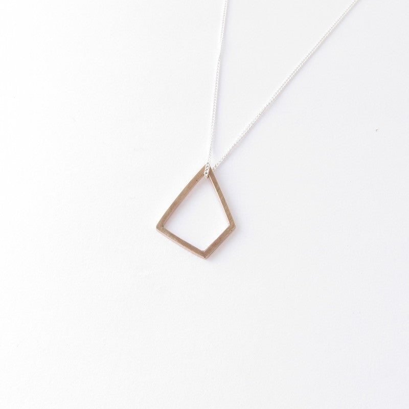 Medium Quadrilateral Pendant in Bronze