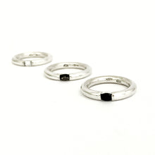 Designer gemstone ring stack with black, brown and white gemstones by Savage Jewellery