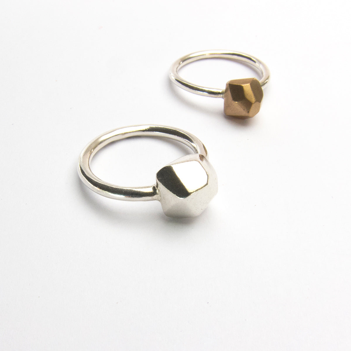 Nugget ring in silver or bronze - medium