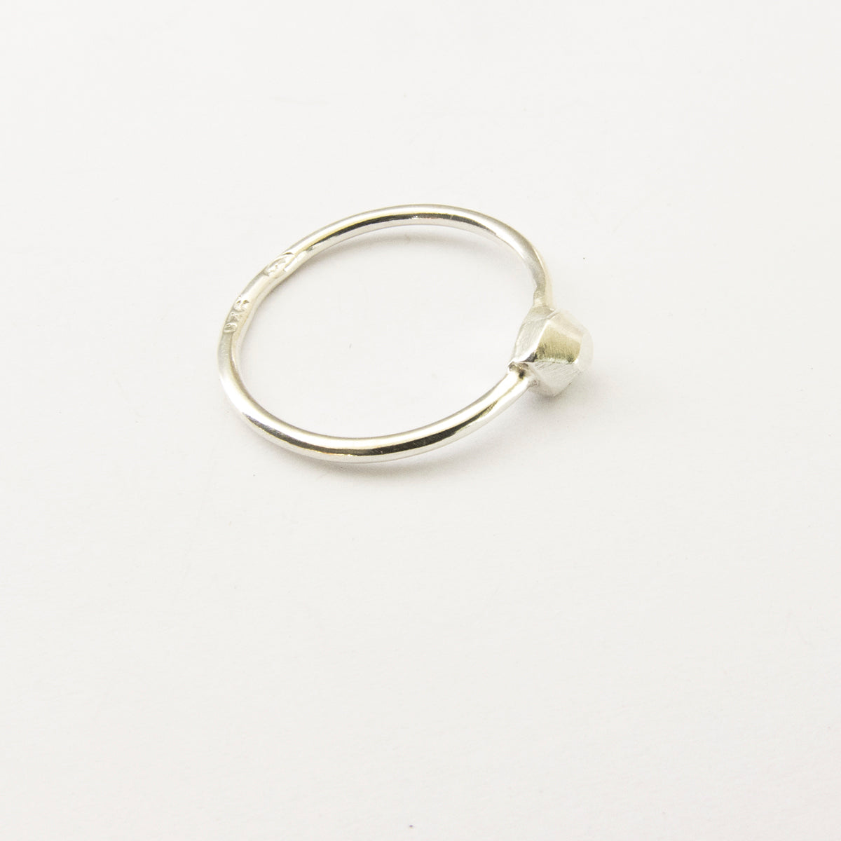 Nugget ring in either silver or bronze - tiny